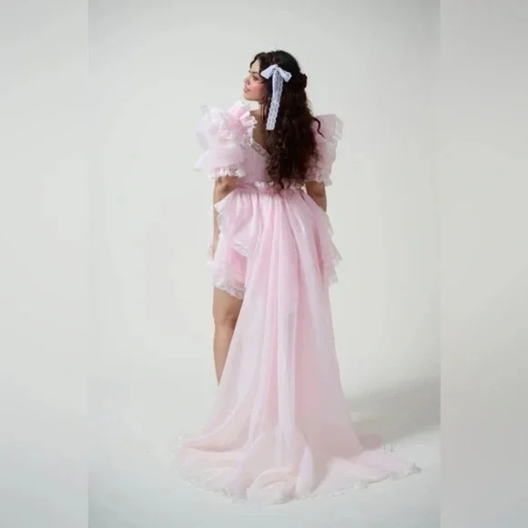 Selkie Duchess Sugarfrill Dress in Baby Soft Pink size Small - Picture 5 of 14